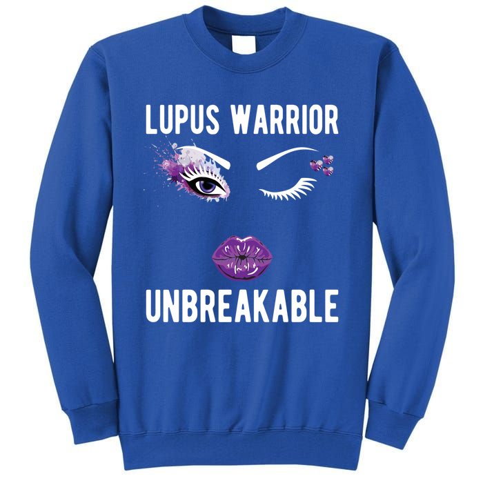 Lupus Warrior Unbreakable Purple Ribbon Lupus Fighter Gift Tall Sweatshirt