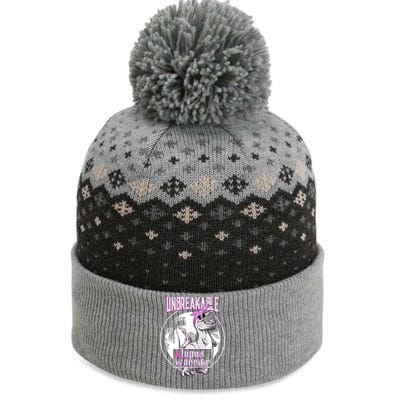 Lupus Warrior Unbreakable T Rex Lupus Awareness Gift The Baniff Cuffed Pom Beanie