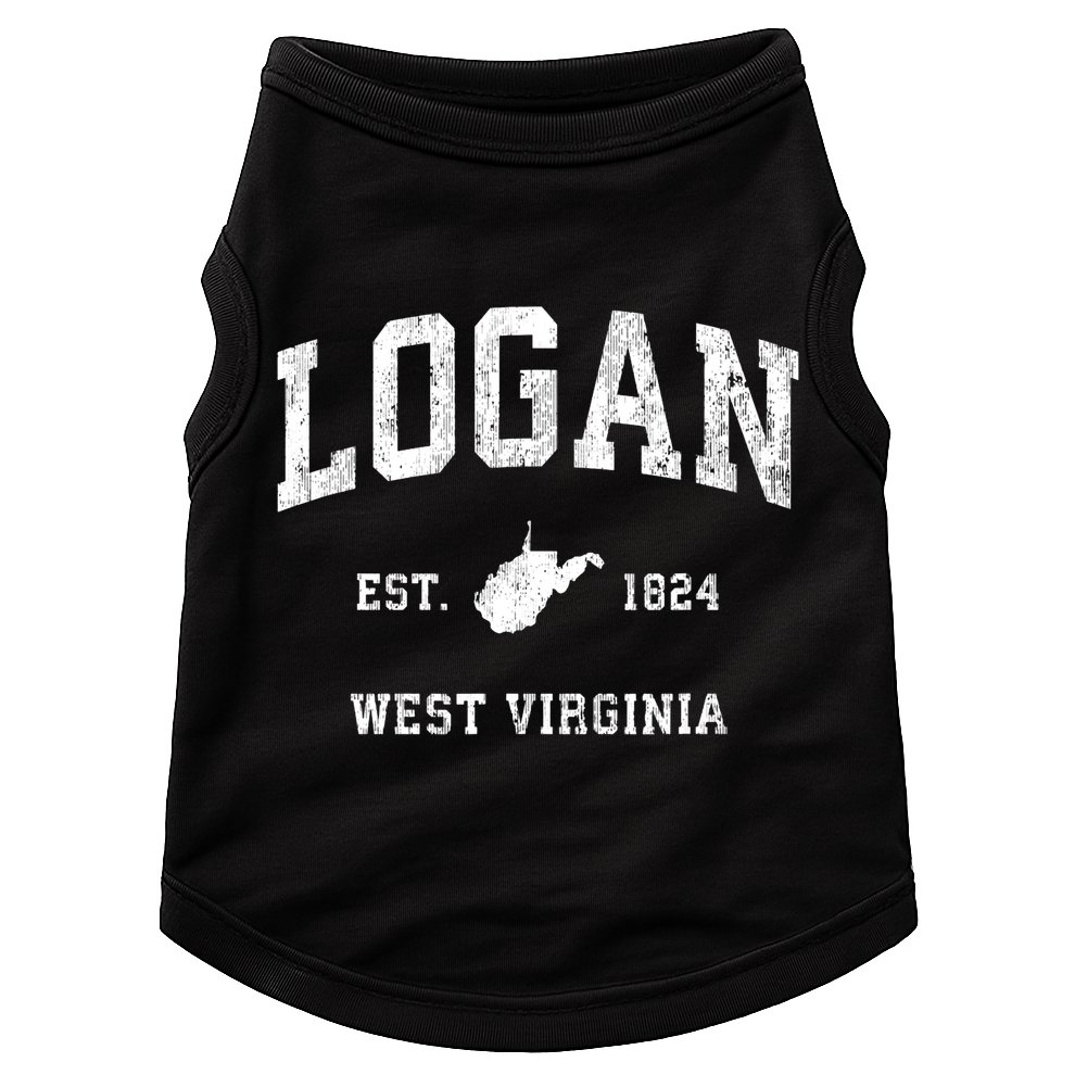 Logan West Virginia Wv Vintage Athletic Sports Design Doggie Tank