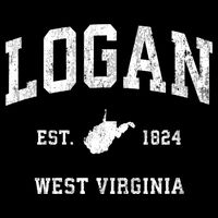 Logan West Virginia Wv Vintage Athletic Sports Design Doggie Tank