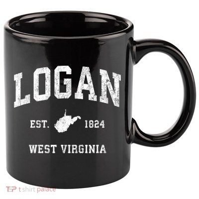 Logan West Virginia Wv Vintage Athletic Sports Design 11oz C Handle Ceramic Mug