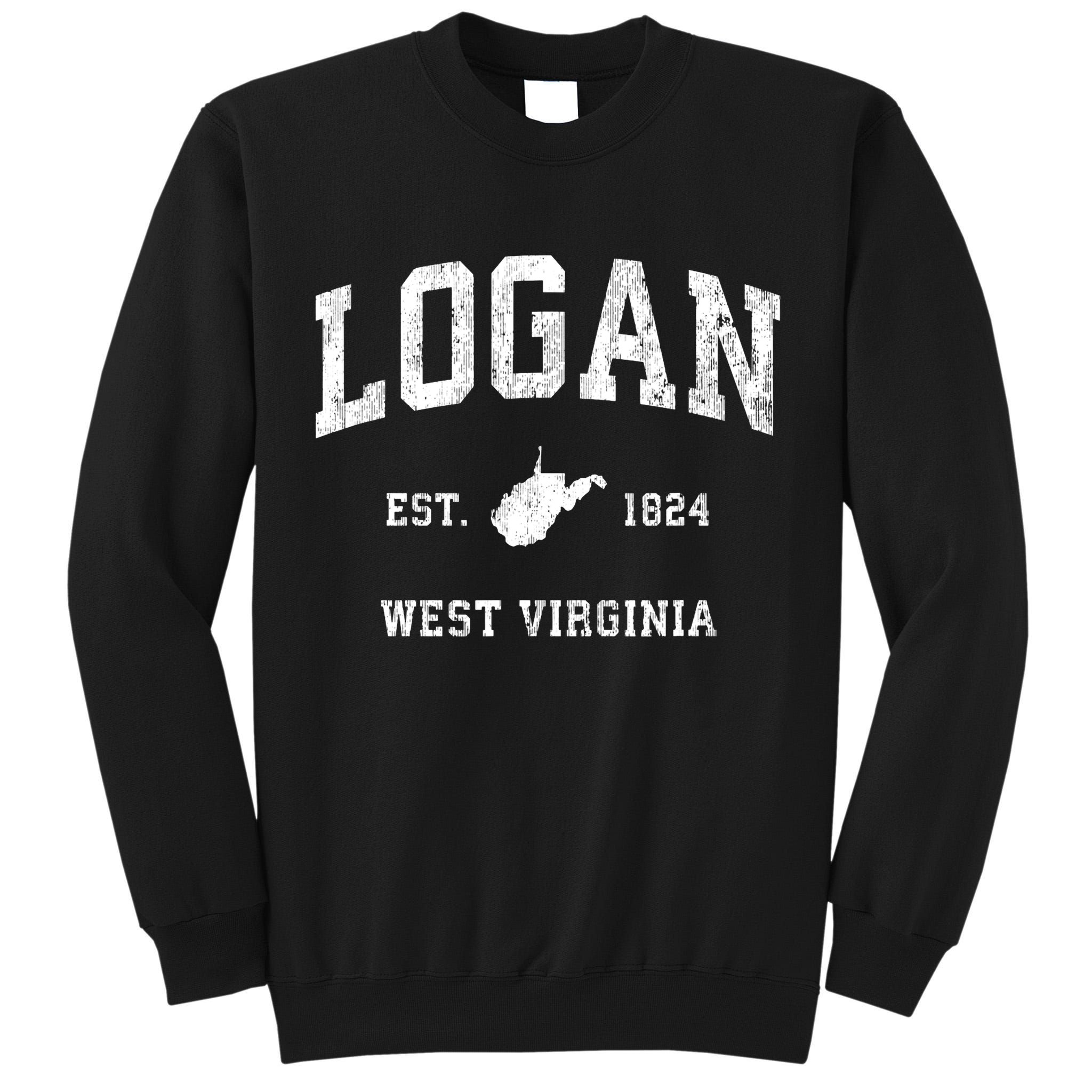 Logan West Virginia Wv Vintage Athletic Sports Design Tall Sweatshirt