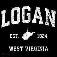 Logan West Virginia Wv Vintage Athletic Sports Design Kids T-Shirt
