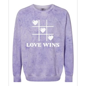 Love Wins Valentine's Day Colorblast Crewneck Sweatshirt