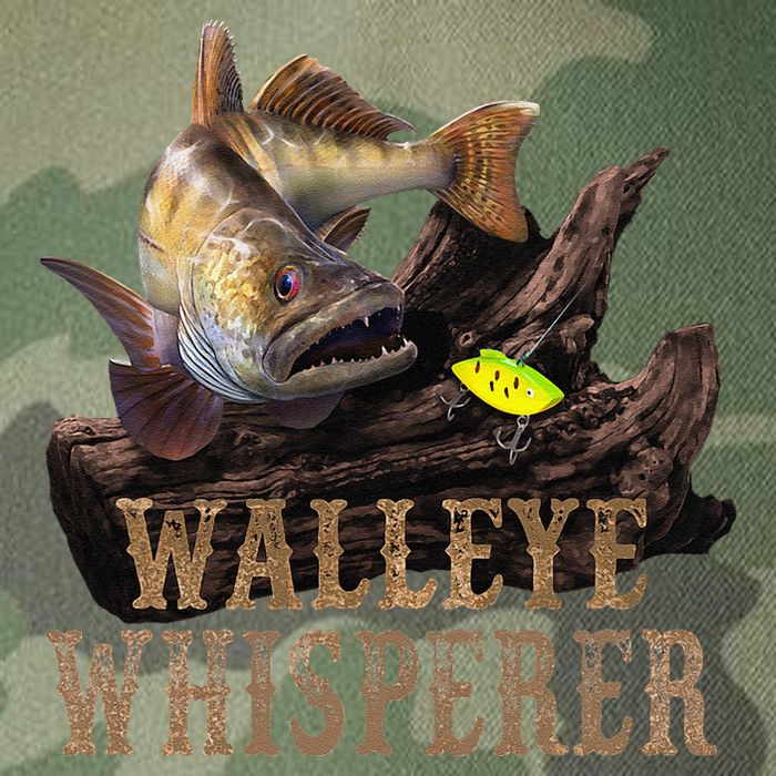 Large Walleye With Fishing Lure Drawing Walleye Whisperer Legacy Tie Dye Trucker Hat