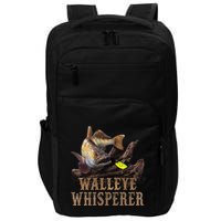 Large Walleye With Fishing Lure Drawing Walleye Whisperer Impact Tech Backpack