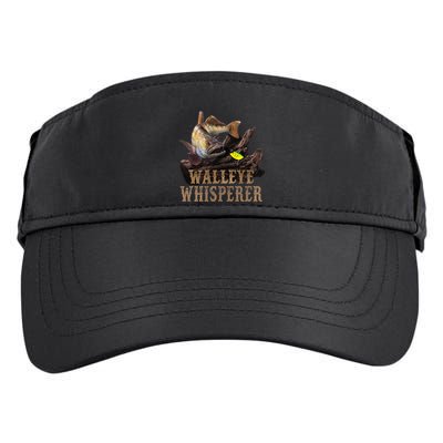 Large Walleye With Fishing Lure Drawing Walleye Whisperer Adult Drive Performance Visor