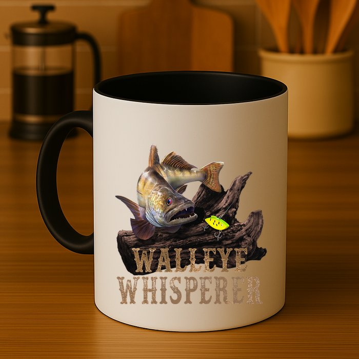 Large Walleye With Fishing Lure Drawing Walleye Whisperer Mug