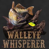 Large Walleye With Fishing Lure Drawing Walleye Whisperer 25L Jumbo Tote