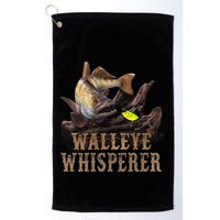 Large Walleye With Fishing Lure Drawing Walleye Whisperer Golf Towel