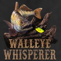 Large Walleye With Fishing Lure Drawing Walleye Whisperer Golf Towel