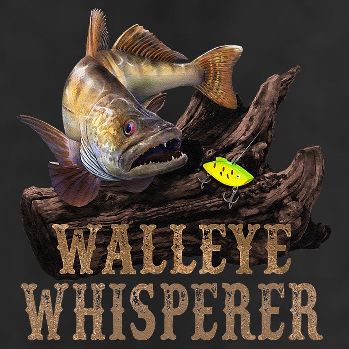 Large Walleye With Fishing Lure Drawing Walleye Whisperer Golf Towel