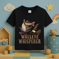 Large Walleye With Fishing Lure Drawing Walleye Whisperer Toddler T-Shirt