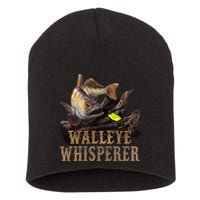 Large Walleye With Fishing Lure Drawing Walleye Whisperer Short Acrylic Beanie