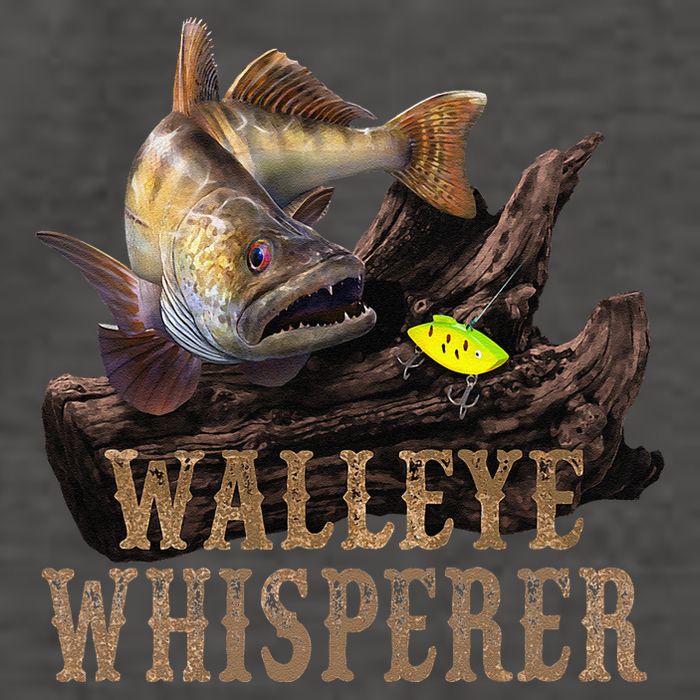 Large Walleye With Fishing Lure Drawing Walleye Whisperer Vector Backpack