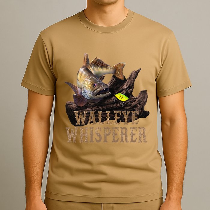 Large Walleye With Fishing Lure Drawing Walleye Whisperer T-Shirt