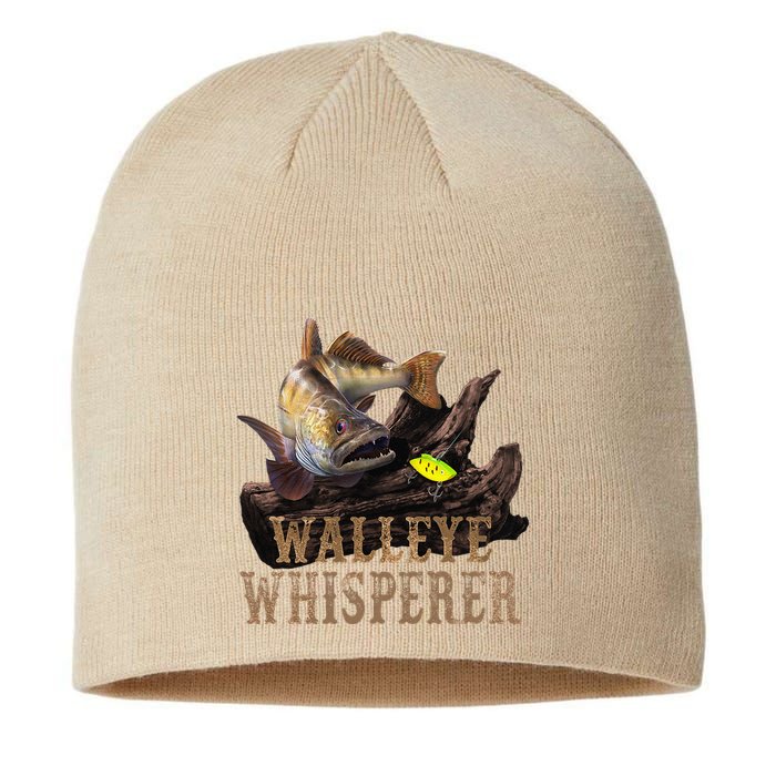 Large Walleye With Fishing Lure Drawing Walleye Whisperer Sustainable Beanie
