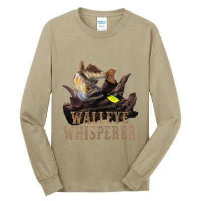 Large Walleye With Fishing Lure Drawing Walleye Whisperer Tall Long Sleeve T-Shirt