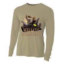 Large Walleye With Fishing Lure Drawing Walleye Whisperer Cooling Performance Long Sleeve Crew