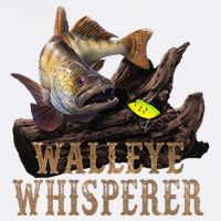Large Walleye With Fishing Lure Drawing Walleye Whisperer Garment-Dyed Sweatshirt