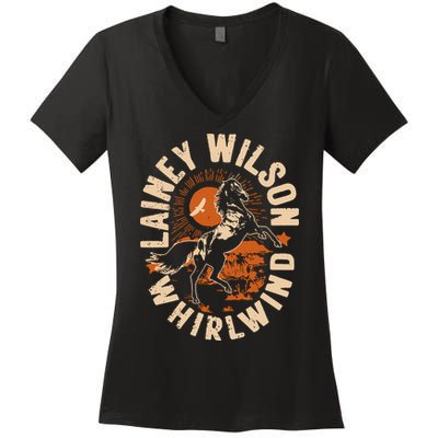 L.A.I.N.E.Y Wilson Whirlwind Horse Women's V-Neck T-Shirt