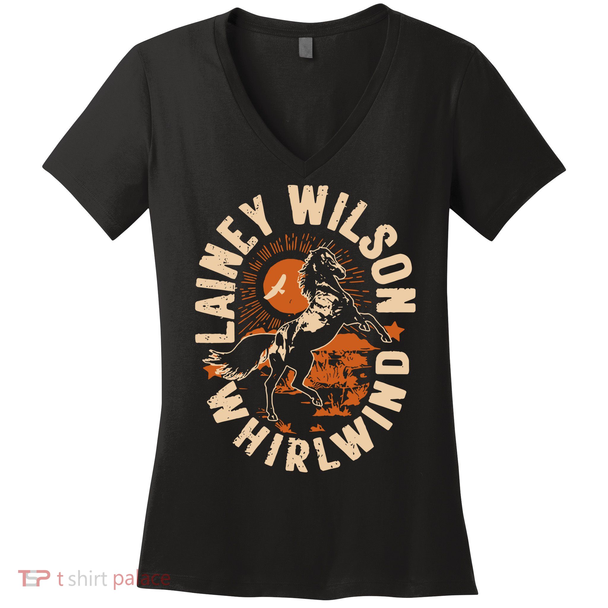 L.A.I.N.E.Y Wilson Whirlwind Horse Women's V-Neck T-Shirt