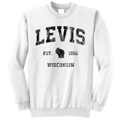 Levis Wisconsin Wi Vintage Athletic Black Sports Design Sweatshirt