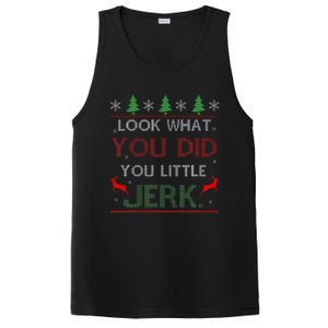 Look What You Did You Little Jerk Christmas Holiday Family PosiCharge Competitor Tank