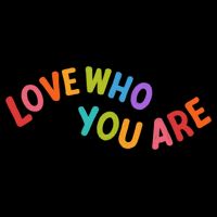 Love Who You Are Rainbow Positive Quote Doggie Tank