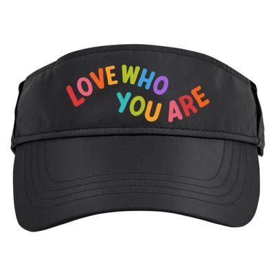 Love Who You Are Rainbow Positive Quote Adult Drive Performance Visor