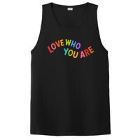 Love Who You Are Rainbow Positive Quote PosiCharge Competitor Tank