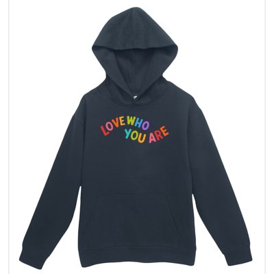 Love Who You Are Rainbow Positive Quote Urban Pullover Hoodie