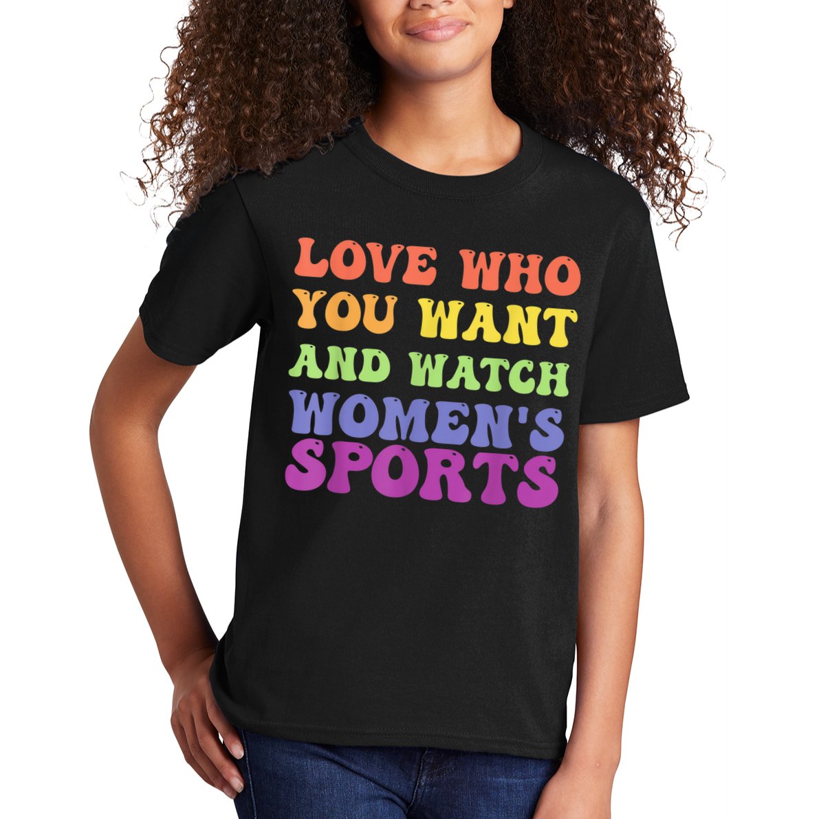 Love Who You Want And Watch Womenn's Sports Kids T-Shirt