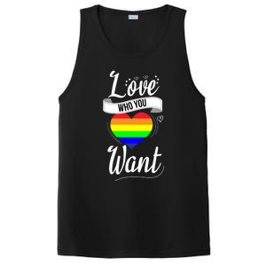 Love Who You Want Acceptance Ally Flag Love Proud Pansexual Gift PosiCharge Competitor Tank