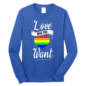 Love Who You Want Acceptance Ally Flag Love Proud Pansexual Gift Long Sleeve Shirt