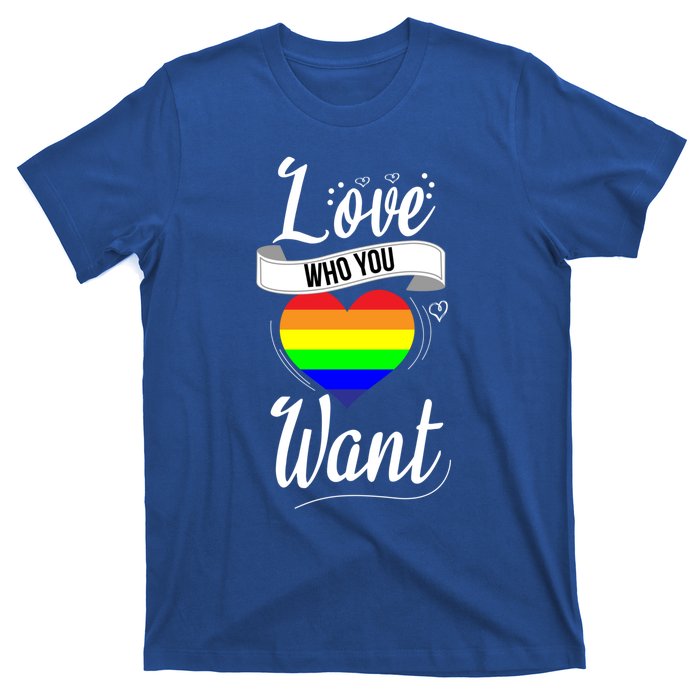 Love Who You Want Acceptance Ally Flag Love Proud Pansexual Gift T-Shirt