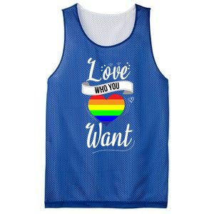 Love Who You Want Acceptance Ally Flag Love Proud Pansexual Gift Mesh Reversible Basketball Jersey Tank