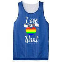 Love Who You Want Acceptance Ally Flag Love Proud Pansexual Gift Mesh Reversible Basketball Jersey Tank