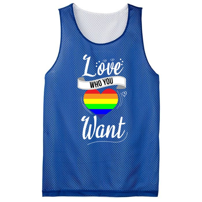 Love Who You Want Acceptance Ally Flag Love Proud Pansexual Gift Mesh Reversible Basketball Jersey Tank