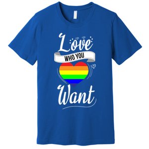 Love Who You Want Acceptance Ally Flag Love Proud Pansexual Gift Premium T-Shirt