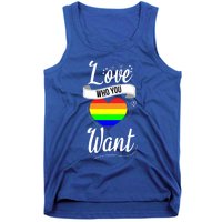 Love Who You Want Acceptance Ally Flag Love Proud Pansexual Gift Tank Top