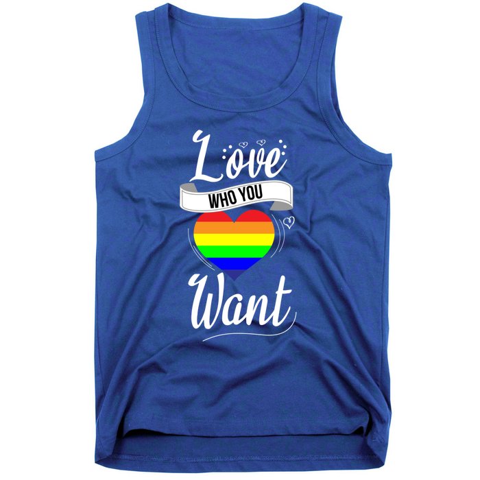 Love Who You Want Acceptance Ally Flag Love Proud Pansexual Gift Tank Top