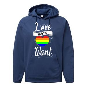 Love Who You Want Acceptance Ally Flag Love Proud Pansexual Gift Performance Fleece Hoodie