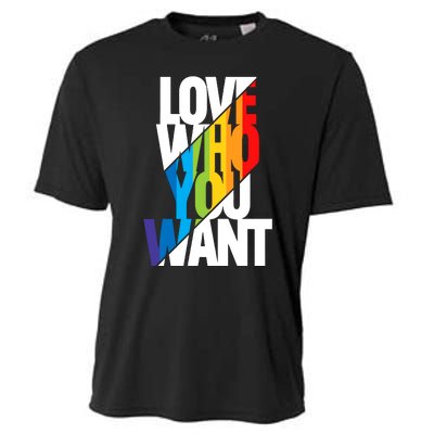 Love Who You Want Love Wins Equality Rainbow LGBT LGBTQ Pride Month Cooling Performance Crew T-Shirt