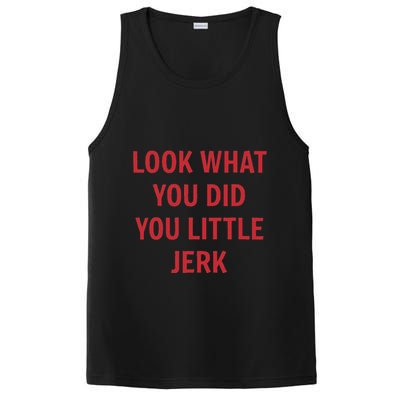 Look What You Did You Little Jerk Funny Christmas Movie Xmas PosiCharge Competitor Tank