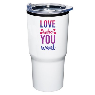 Love Who You Want Funny Bisexual Pride Lgbtq Graphic Gift Tumbler