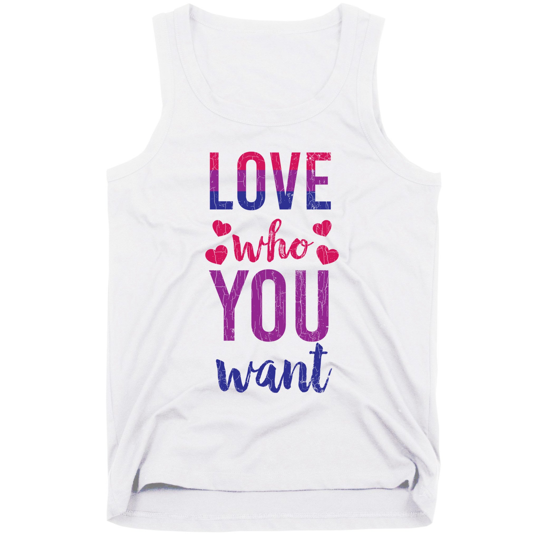 Love Who You Want Funny Bisexual Pride Lgbtq Graphic Gift Tank Top