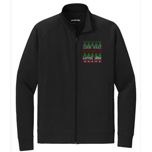 Look What You Did Ya Little Jerk Fun Xmas Ugly Christmas Gift Stretch Full-Zip Cadet Jacket