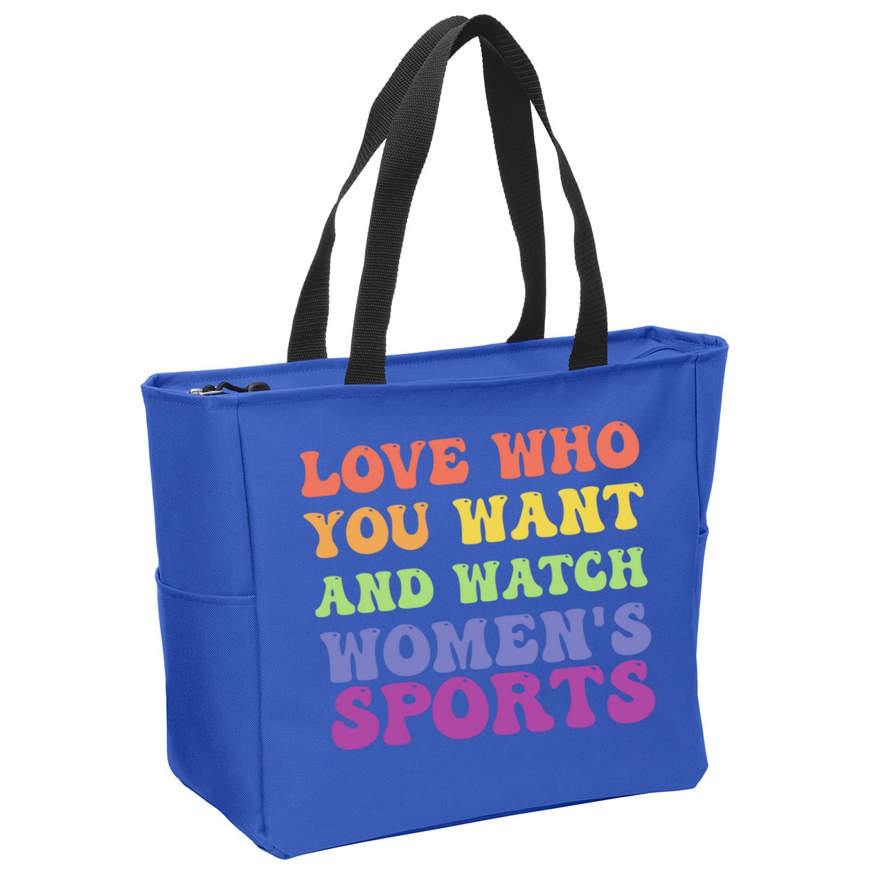 Love Who You Want And Watch S Sports Gift Zip Tote Bag