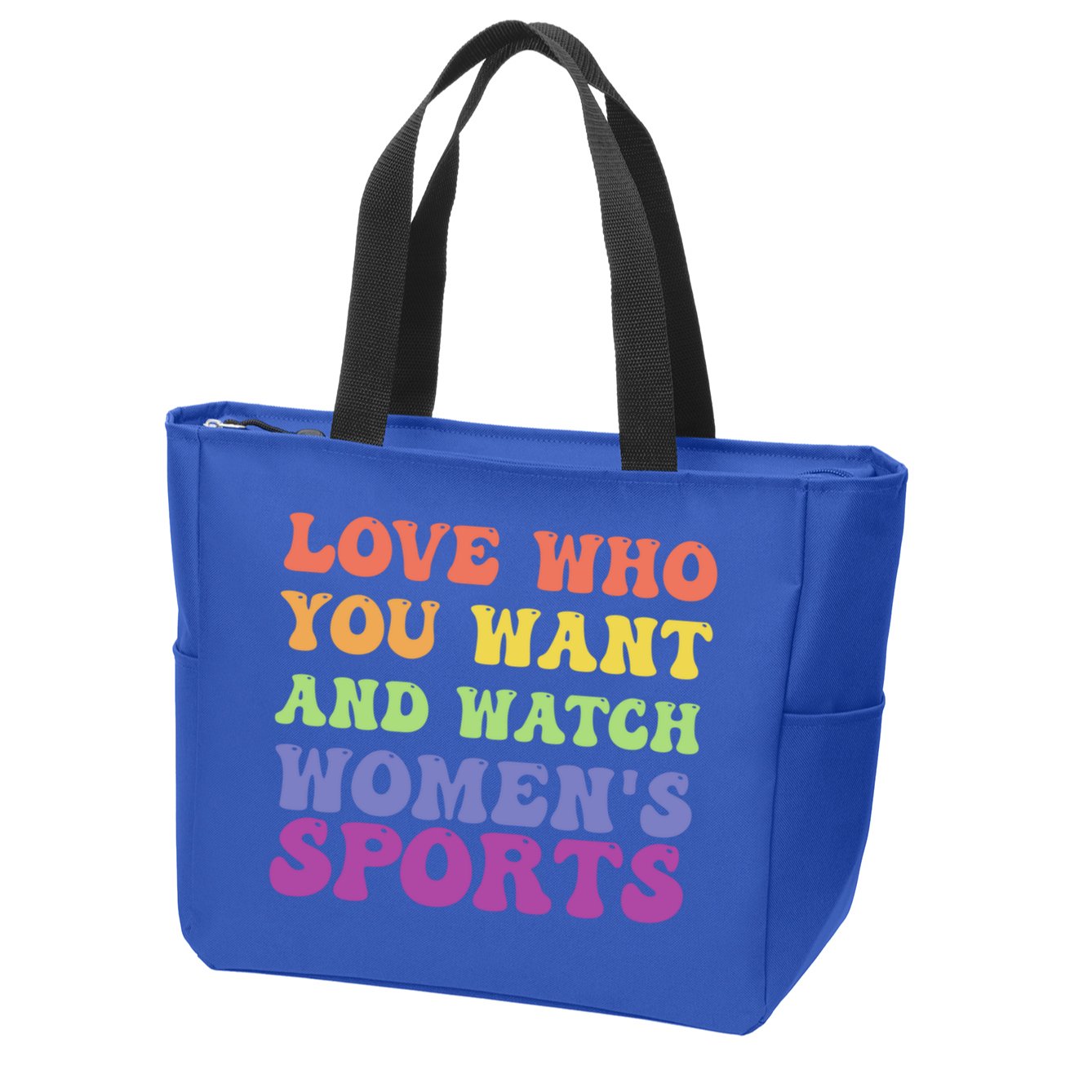 Love Who You Want And Watch S Sports Gift Zip Tote Bag
